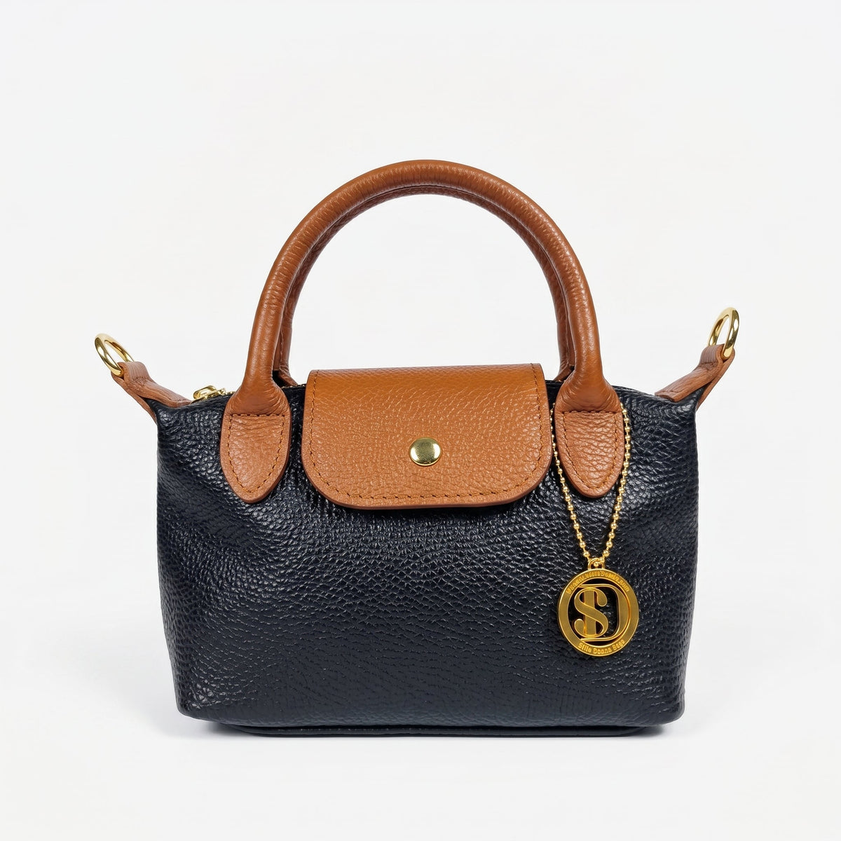 Venis Mini-Tasche aus zweifarbigem Echtleder