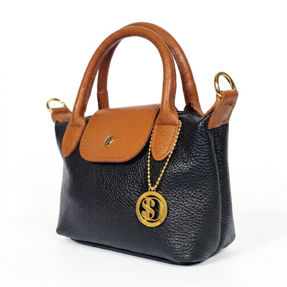 Venis Mini-Tasche aus zweifarbigem Echtleder