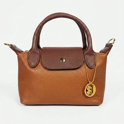 Venis Mini-Tasche aus zweifarbigem Echtleder