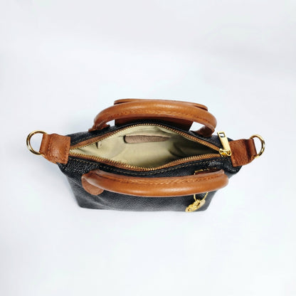 Venis Mini-Tasche aus zweifarbigem Echtleder