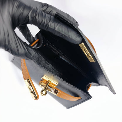 Mini Beky Handtasche aus echtem Leder