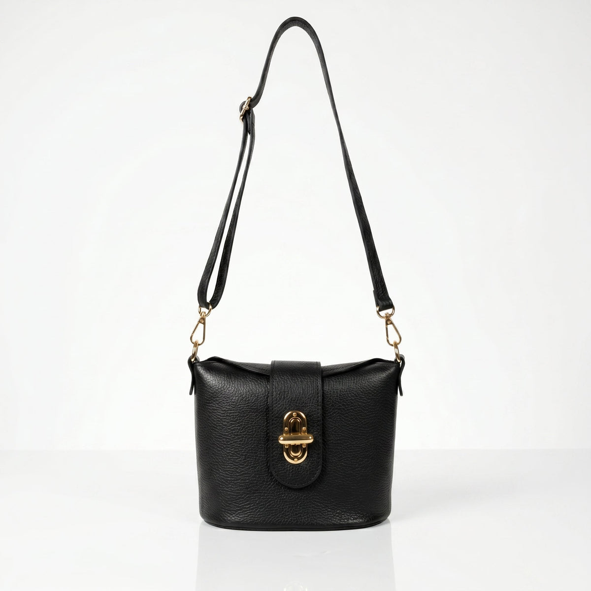 Emma Sac en cuir véritable avec fermeture à torsion