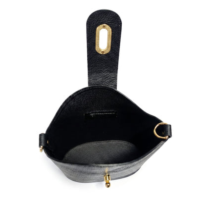 Emma Sac en cuir véritable avec fermeture à torsion