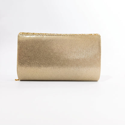 Clutch Busta con Patta Glitter Oro