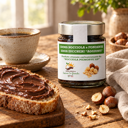 Hazelnut and Dark Chocolate Cream with No Added Sugar