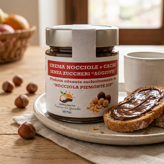 Hazelnut and Cocoa Cream with No Added Sugar