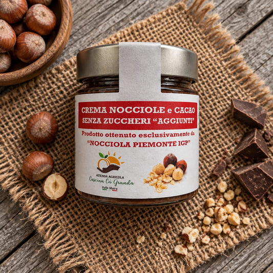 Hazelnut and Cocoa Cream with No Added Sugar