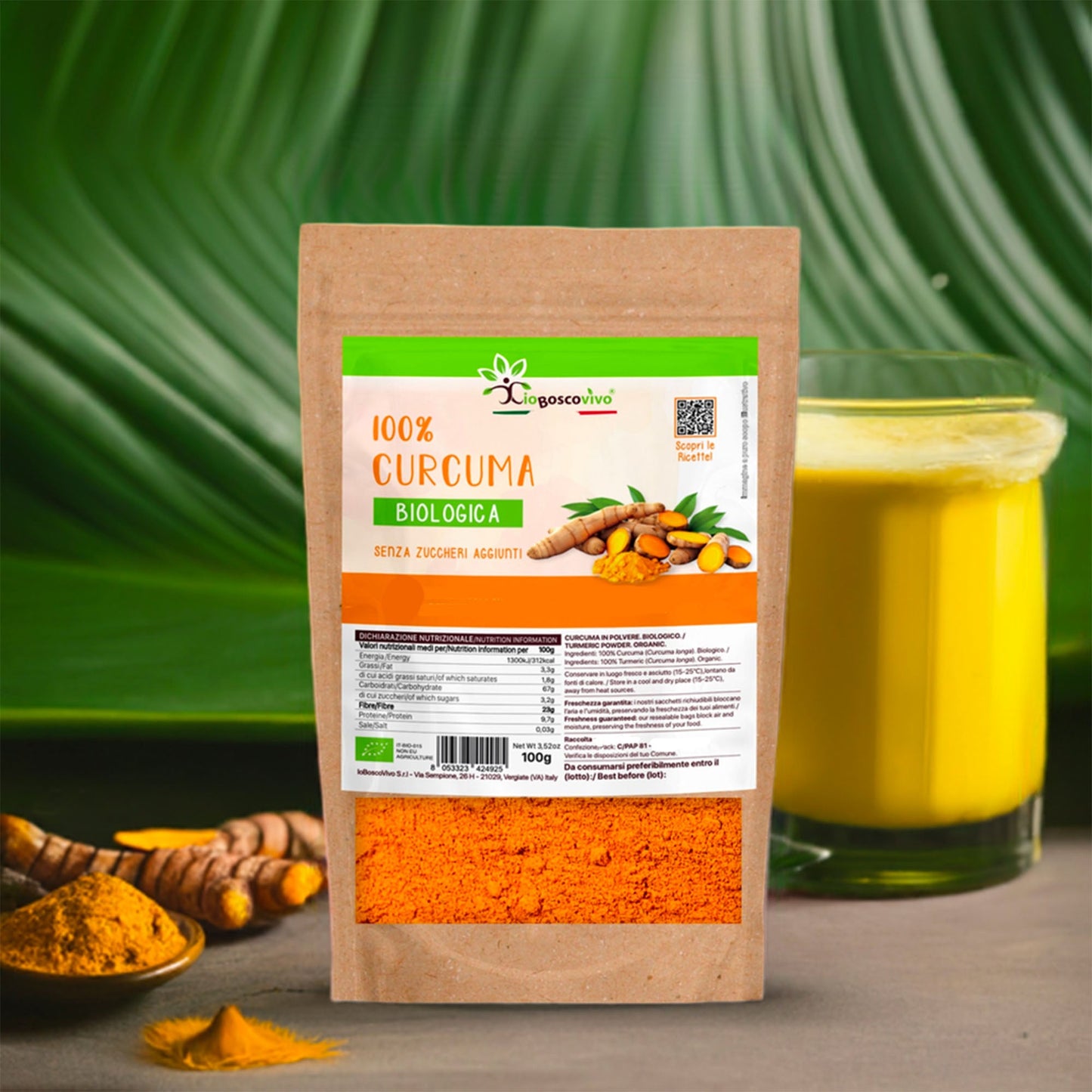 100% Curcuma in polvere BIO - 100g