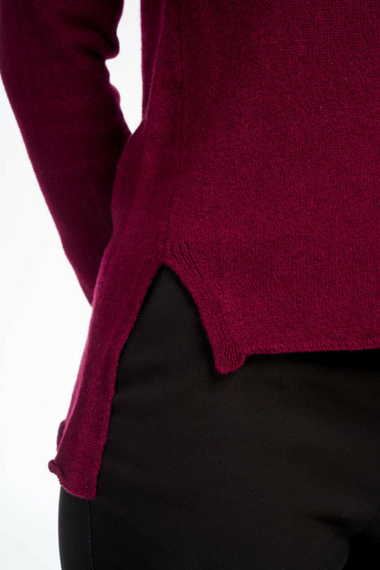 Sharm: camiseta amplia de mujer en lana merino y cachemira estilo casual chic