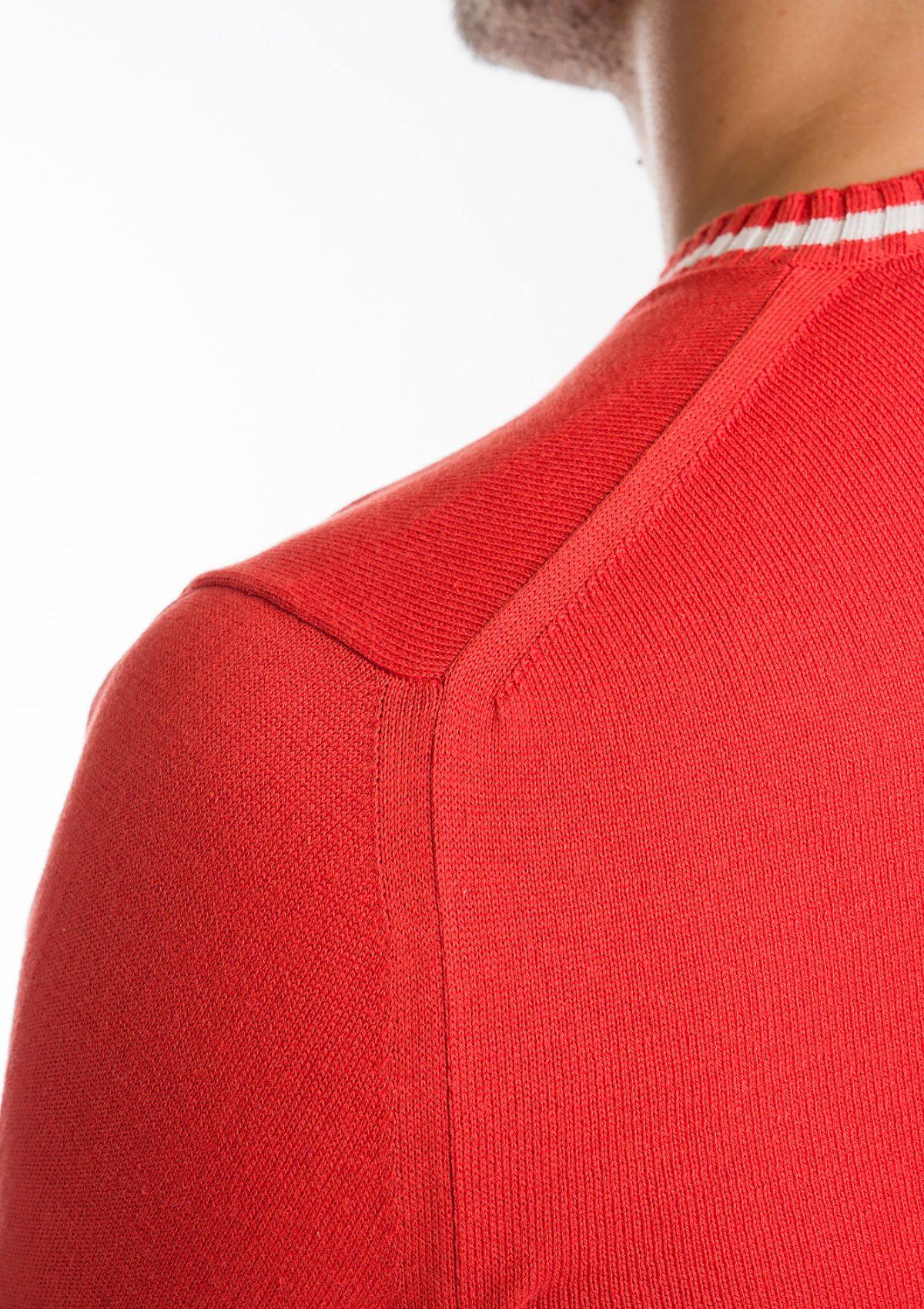 Formentera: camiseta de hombre de cuello redondo en algodón con inserciones a contraste