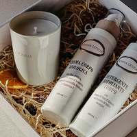 Confezione Regalo Detergente Esfoliante, Crema Corpo e Candela