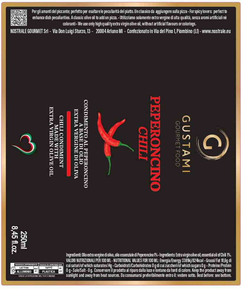 Aceite de oliva virgen extra con guindilla 250ml