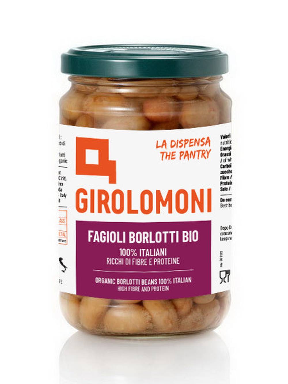 Organic Natural Borlotti Beans - Girolomoni