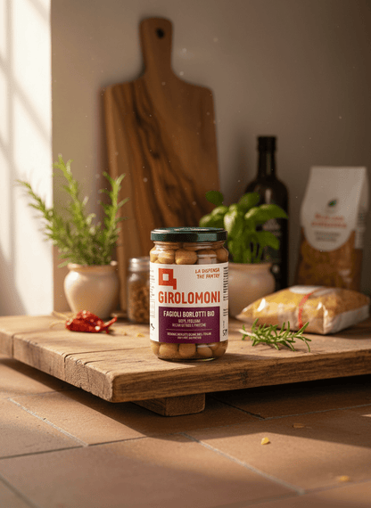 Organic Natural Borlotti Beans - Girolomoni