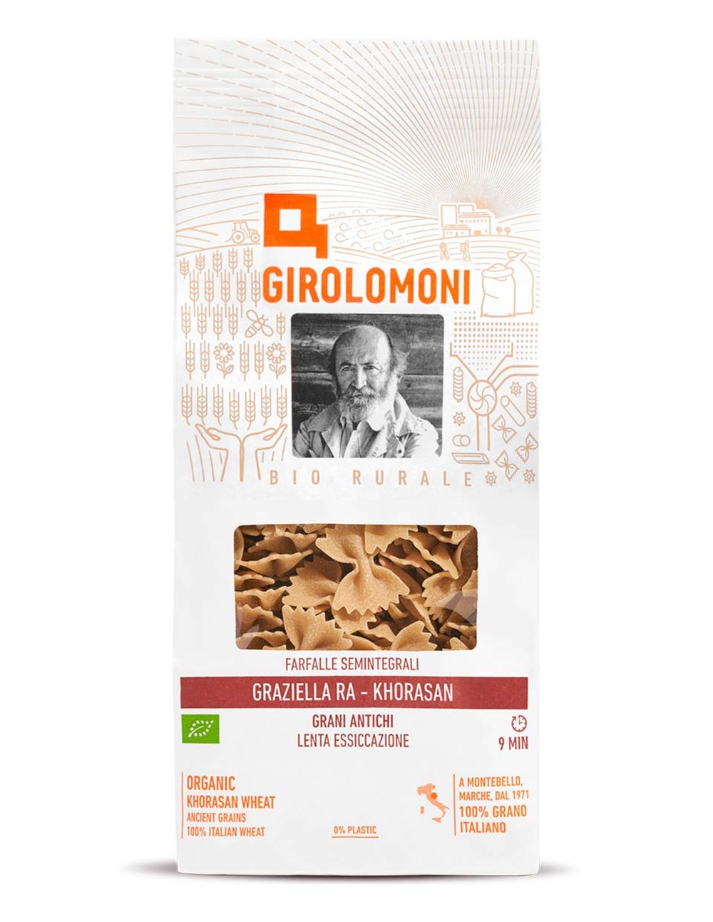 Farfalle BIO semi-integrales Graziella-Ra Khorasan - Girolomoni