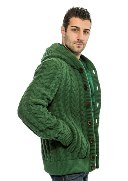 Tocha: jaqueta masculina em lã merino e cashmere