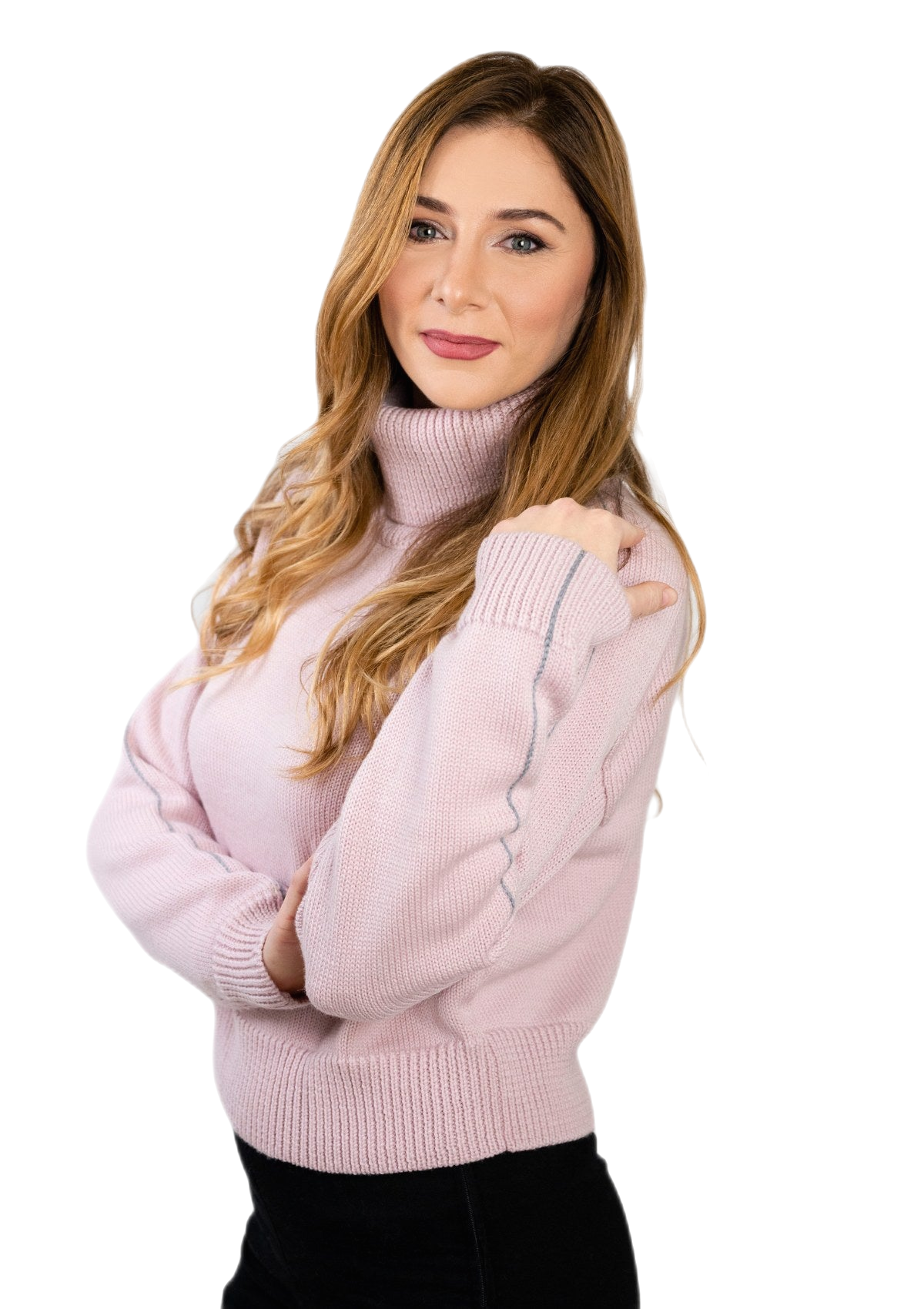 Tessa: women's turtleneck sweater in pure wool