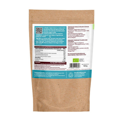 Copos de coco orgánico Chufa | Copos para el desayuno 180 g