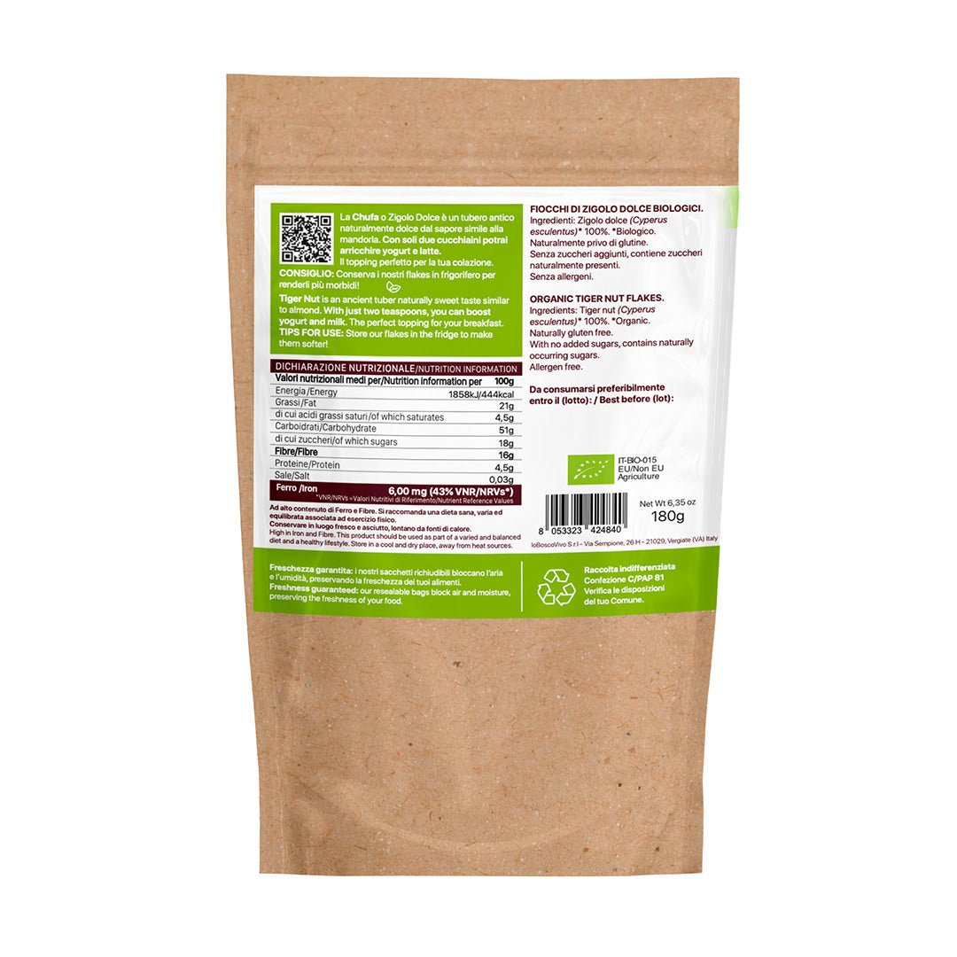 Chufa Flakes al Naturale BIO | Fiocchi da colazione 180g