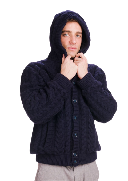 Tocha: jaqueta masculina em lã merino e cashmere