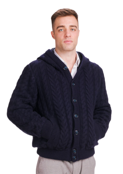 Tocha: jaqueta masculina em lã merino e cashmere