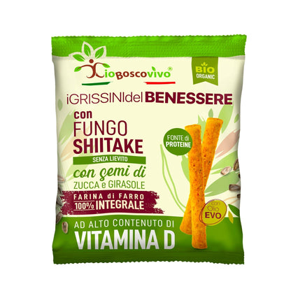 Grissini mit Kürbiskernen und Sonnenblumenkernen & Shiitake BIO 50g