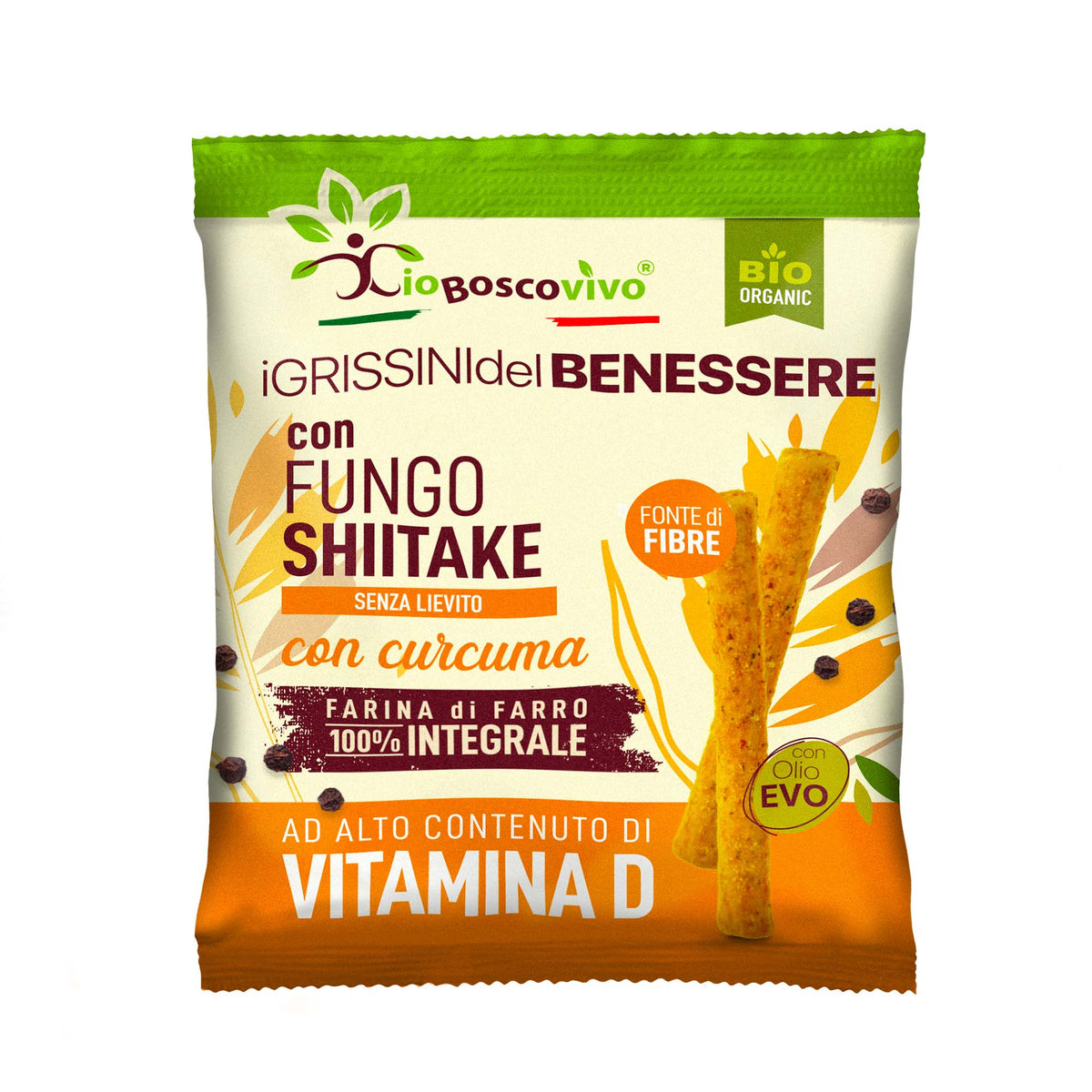 Grissini mit Kurkuma & Shiitake BIO 50g