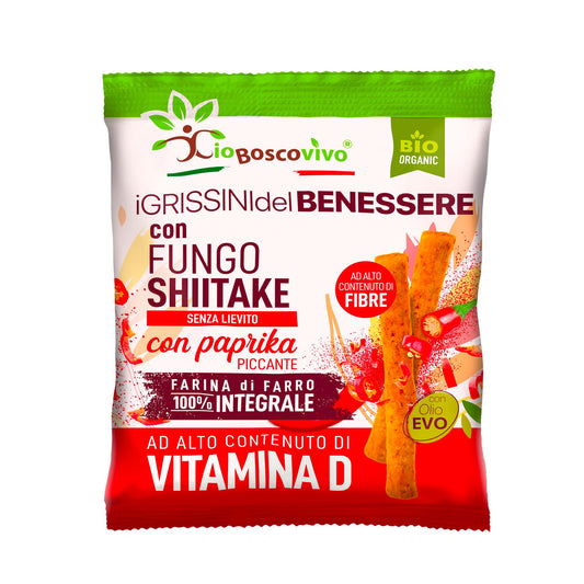Spicy Paprika & Shiitake Organic Breadsticks 50g