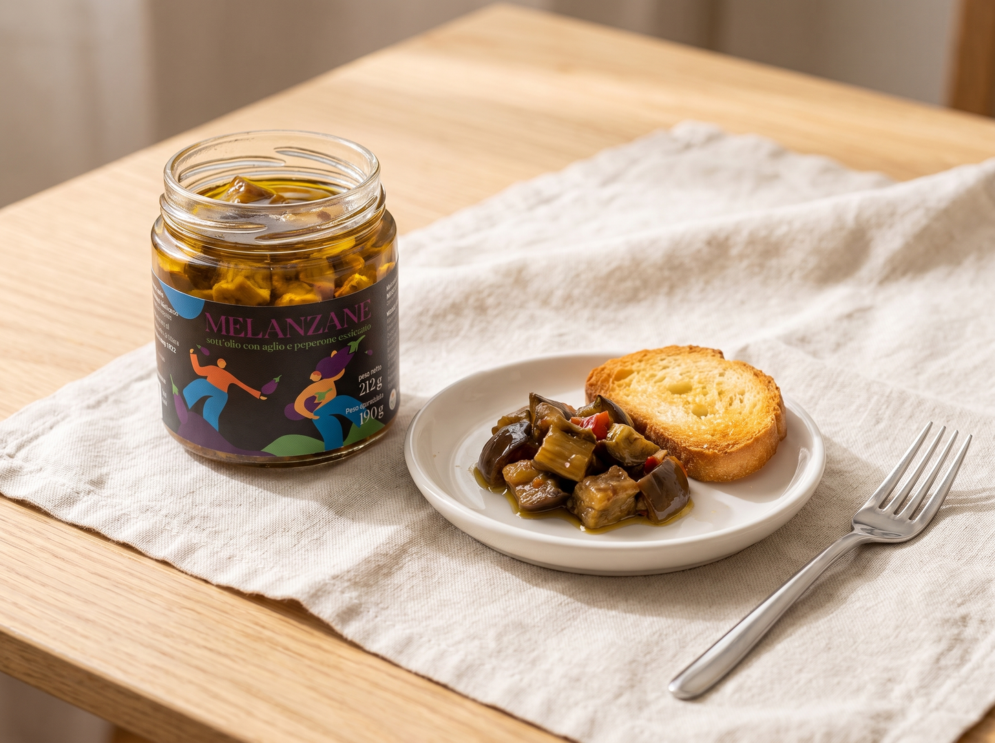 Artisanal Eggplants in Extra Virgin Olive Oil - Traditional Starter