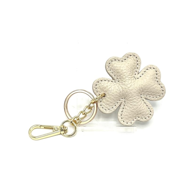 Portachiavi e Charm Quadrifoglio in Pelle Italiana
