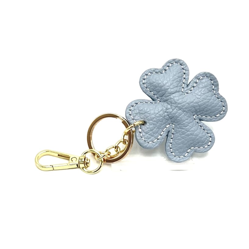 Portachiavi e Charm Quadrifoglio in Pelle Italiana