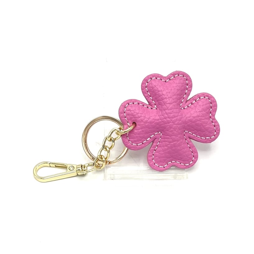 Portachiavi e Charm Quadrifoglio in Pelle Italiana