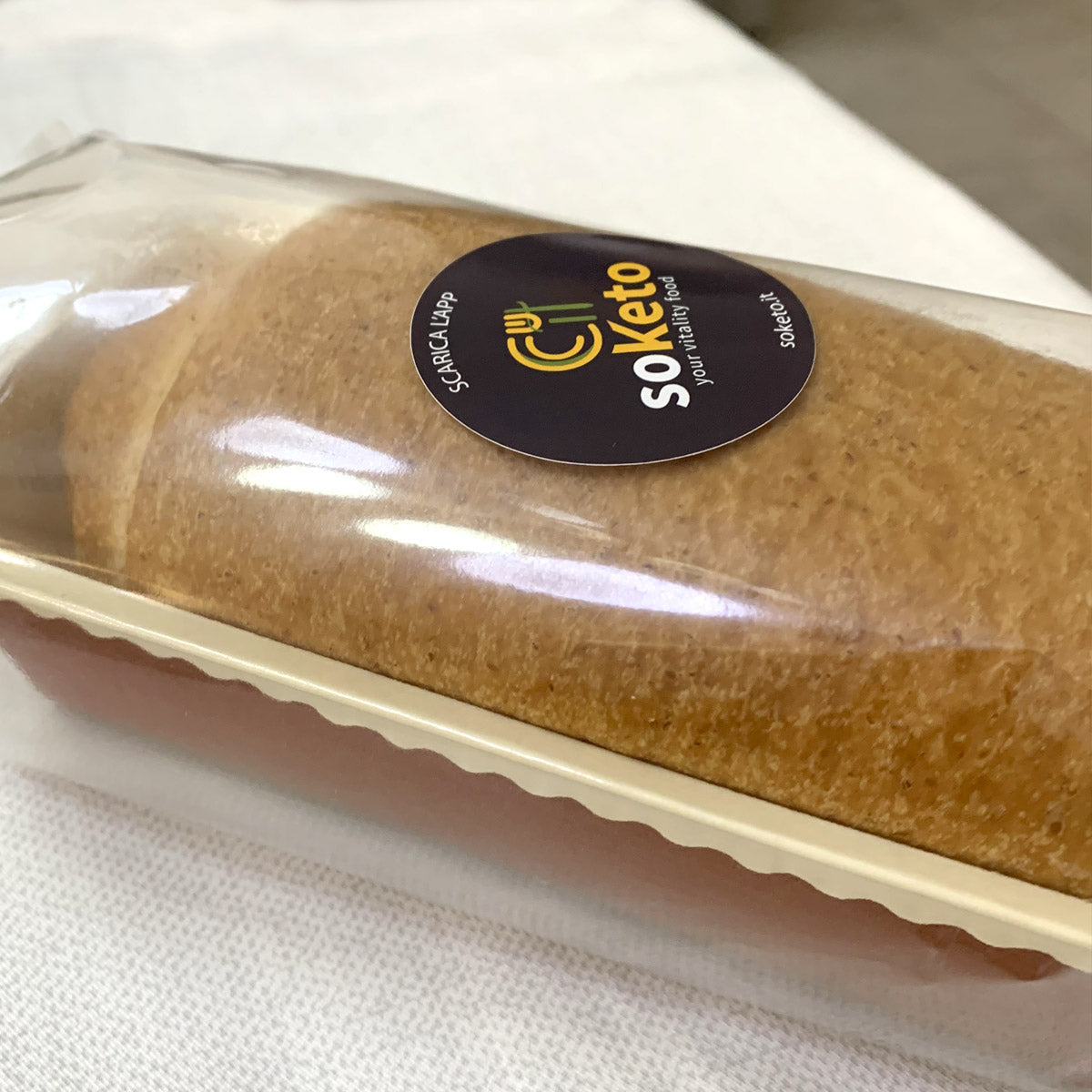 Keto Low Carb Pan Bauletto 12g Protein 7.7g Carbs per 100g - SOKETO Protein Bread 30g Fiber Coconut Oil - Low GI for Diabetics Type Sandwich - 250g - Exp. 06/2026