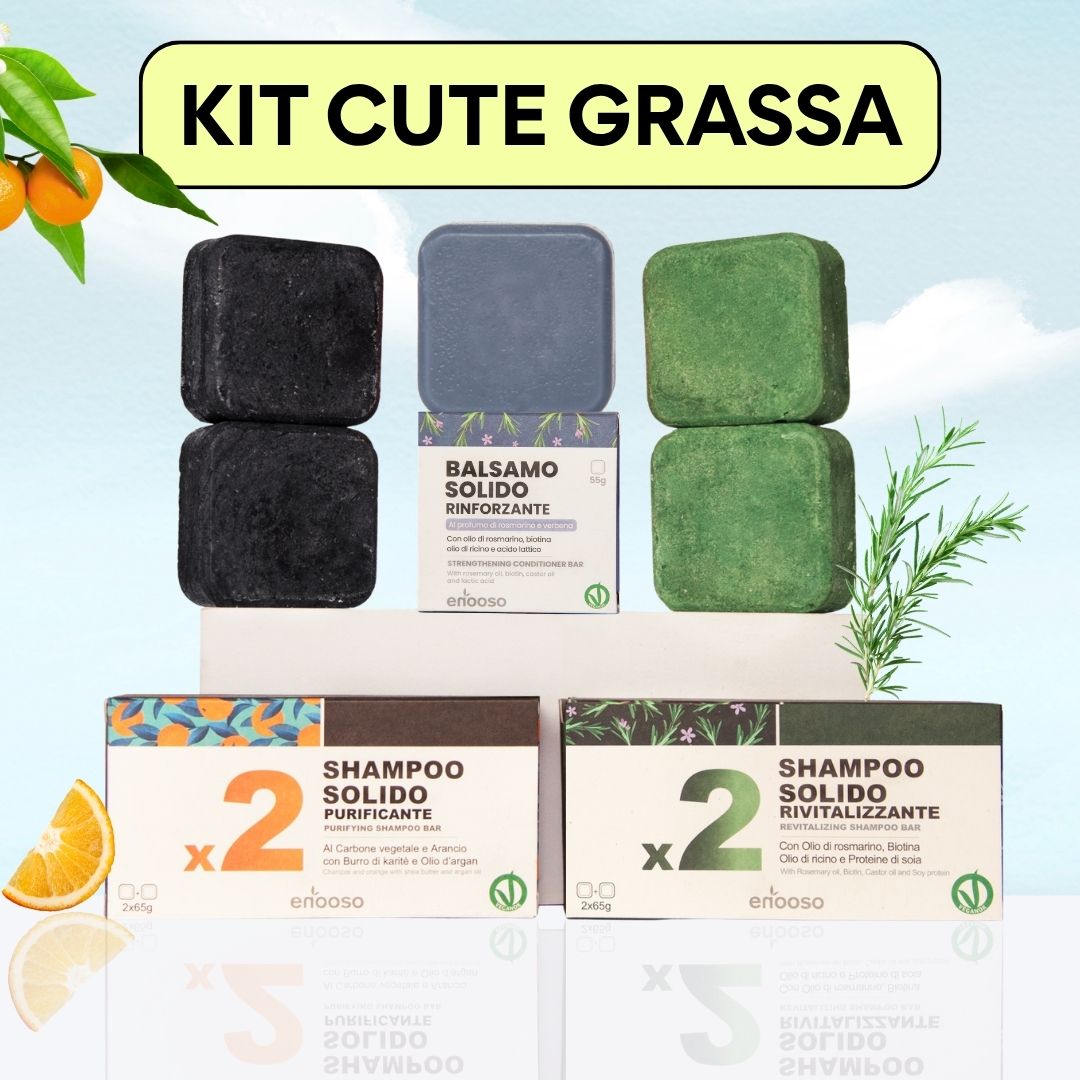 Kit cuero graso - Champú sólido y bálsamo