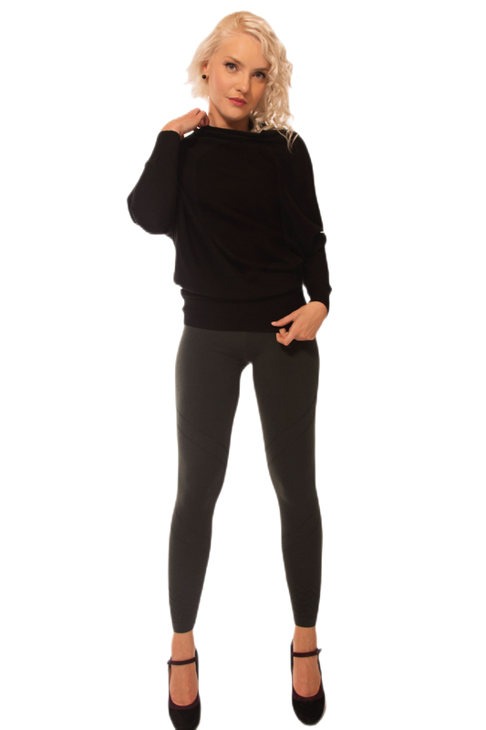 Leggings V en laine extensible douce et chaude