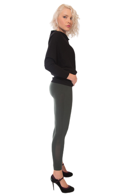 Leggings en maille en pure laine vierge mérinos