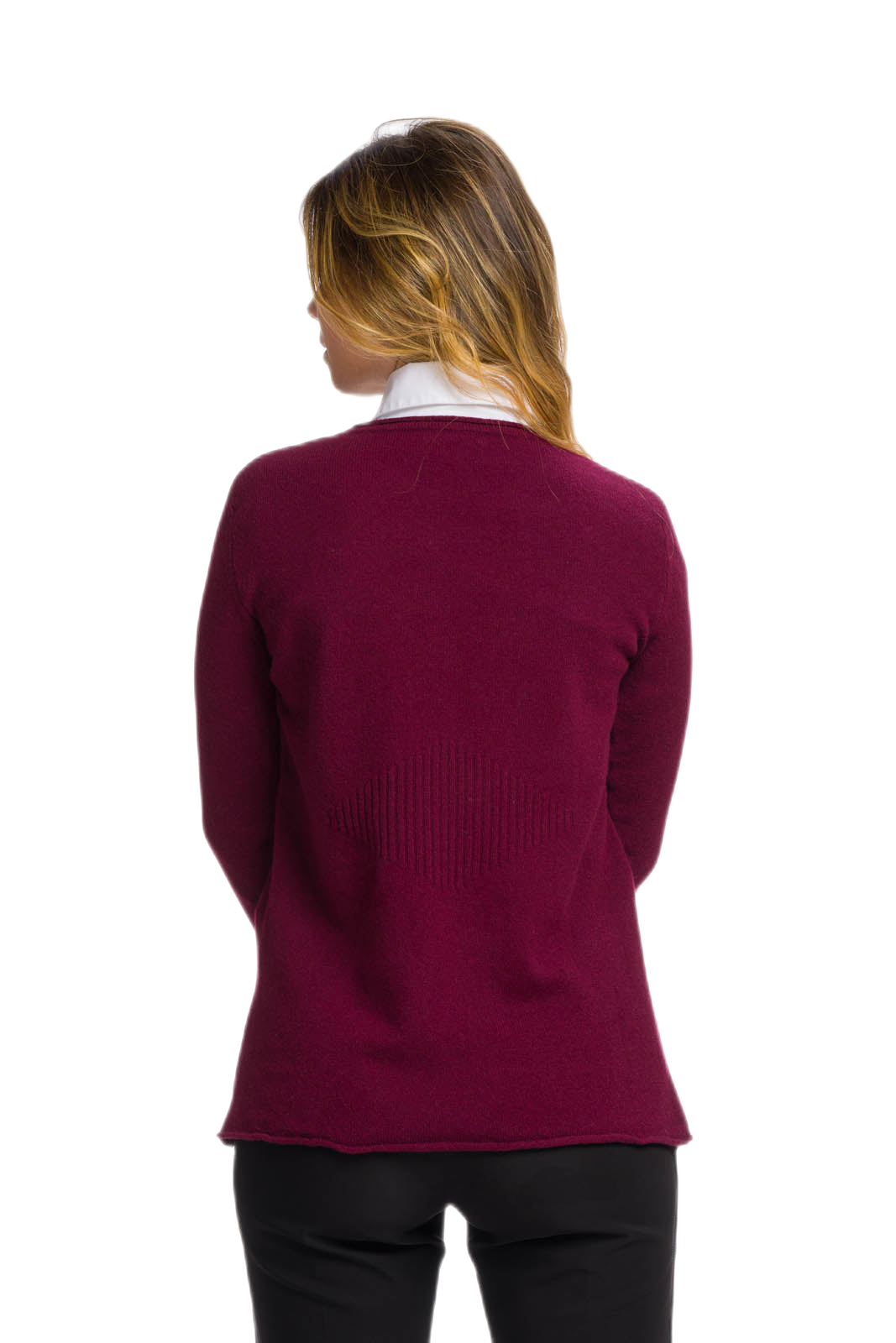 Sharm: camiseta amplia de mujer en lana merino y cachemira estilo casual chic