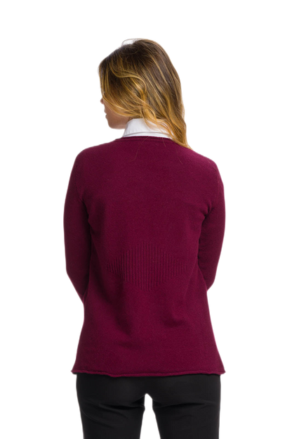 Sharm: camiseta amplia de mujer en lana merino y cachemira estilo casual chic