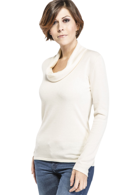Latte Macchiato: camiseta de mujer de cuello amplio en fibra de leche