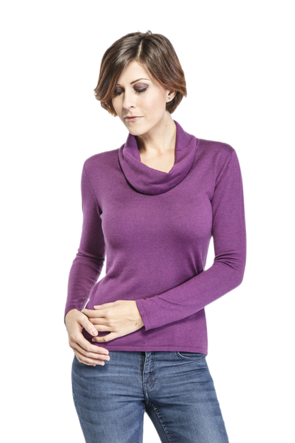 Latte Macchiato: camiseta de mujer de cuello amplio en fibra de leche