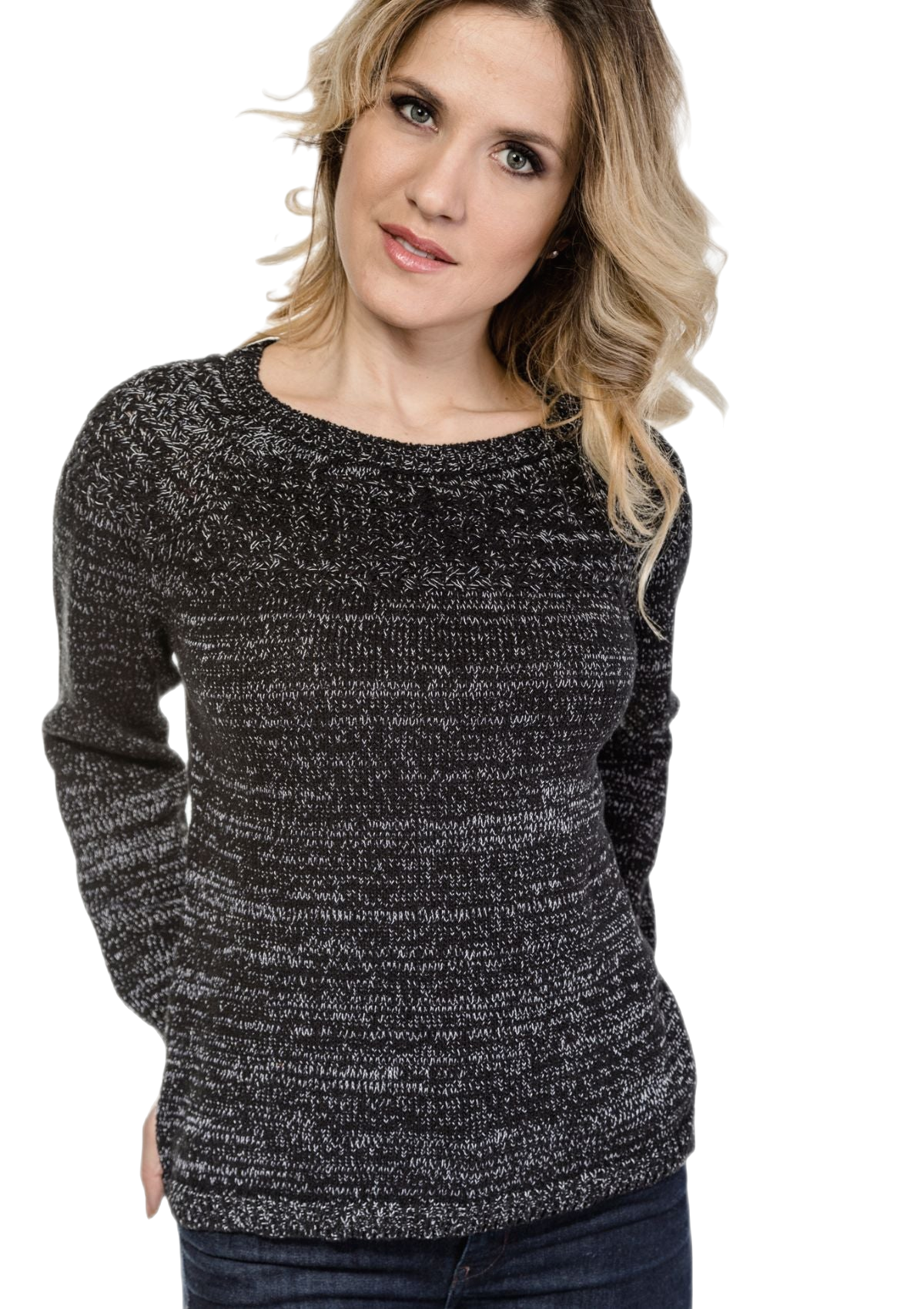 Susy: camiseta de mujer en algodón con escote barco y mangas raglán
