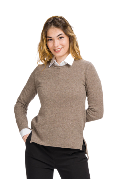 Sharm: camiseta amplia de mujer en lana merino y cachemira estilo casual chic