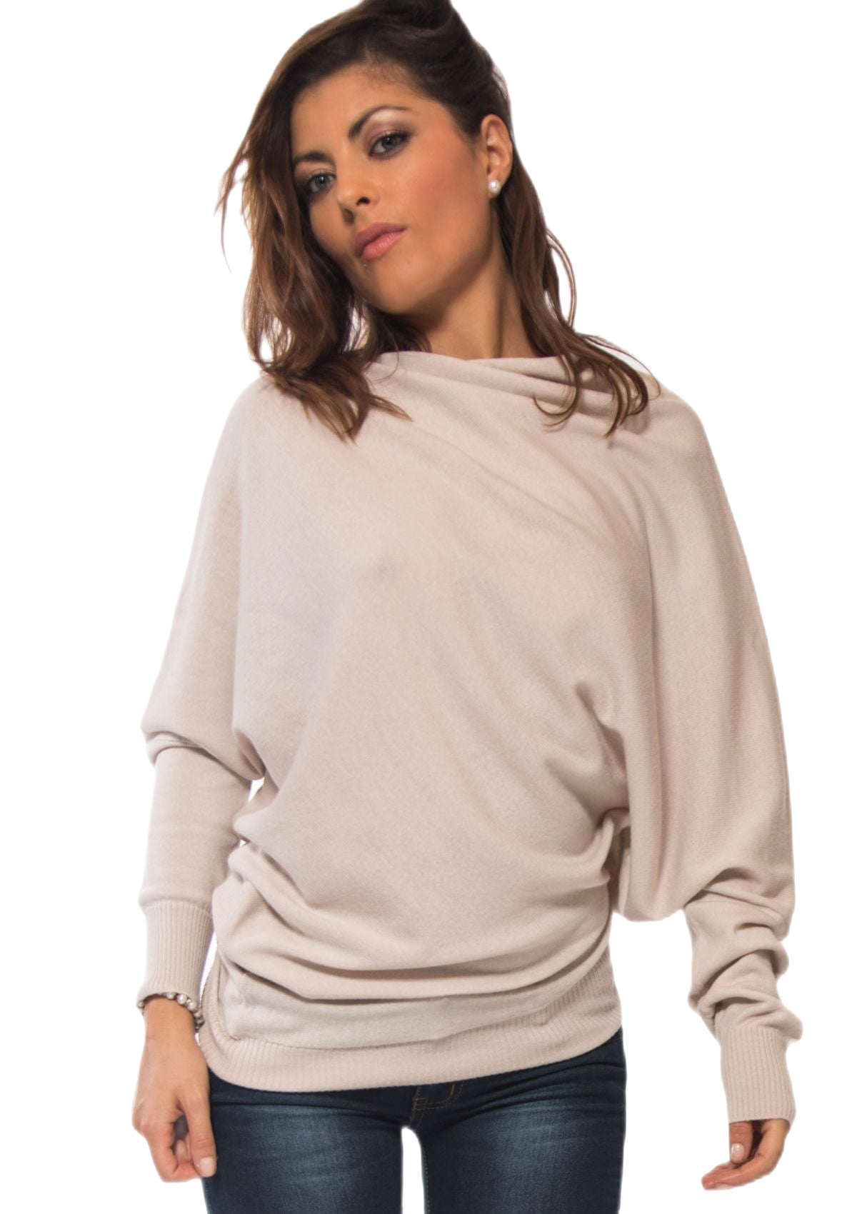 Wool Cube: women's batwing sweater in merino wool