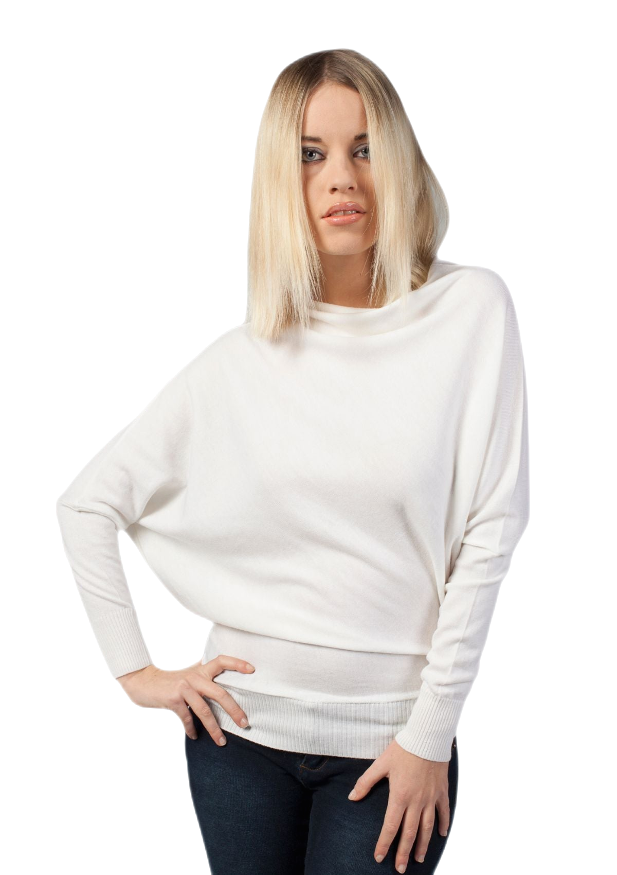 Wool Cube: women's batwing sweater in merino wool