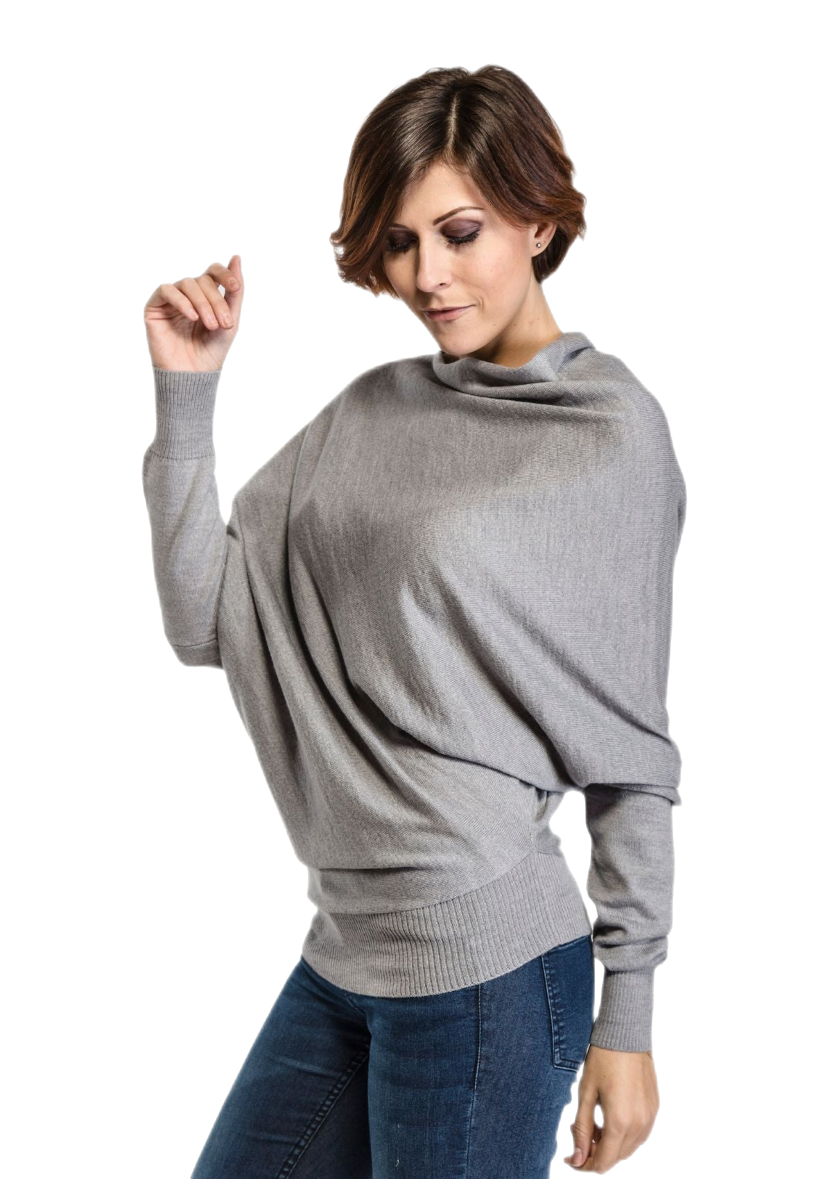 Wool Cube: women's batwing sweater in merino wool