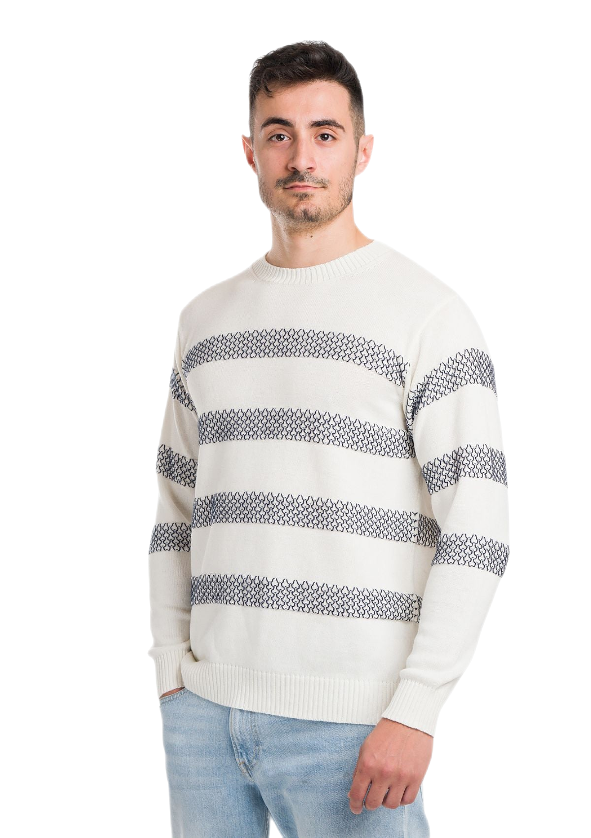 Awaii: camiseta de hombre de cuello redondo en algodón con motivos de panal