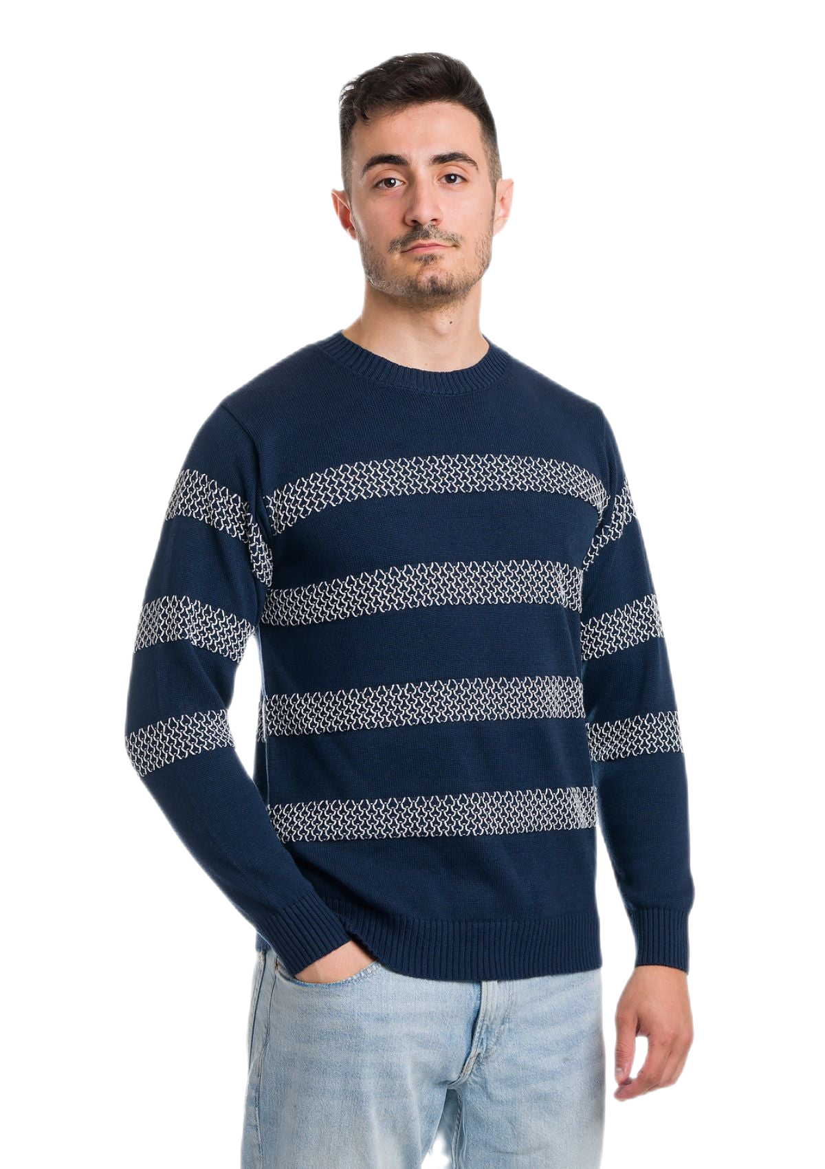 Awaii: camiseta de hombre de cuello redondo en algodón con motivos de panal