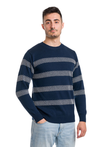 Awaii: camiseta de hombre de cuello redondo en algodón con motivos de panal