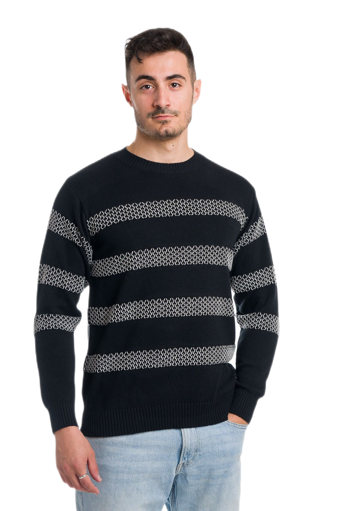 Awaii: camiseta de hombre de cuello redondo en algodón con motivos de panal