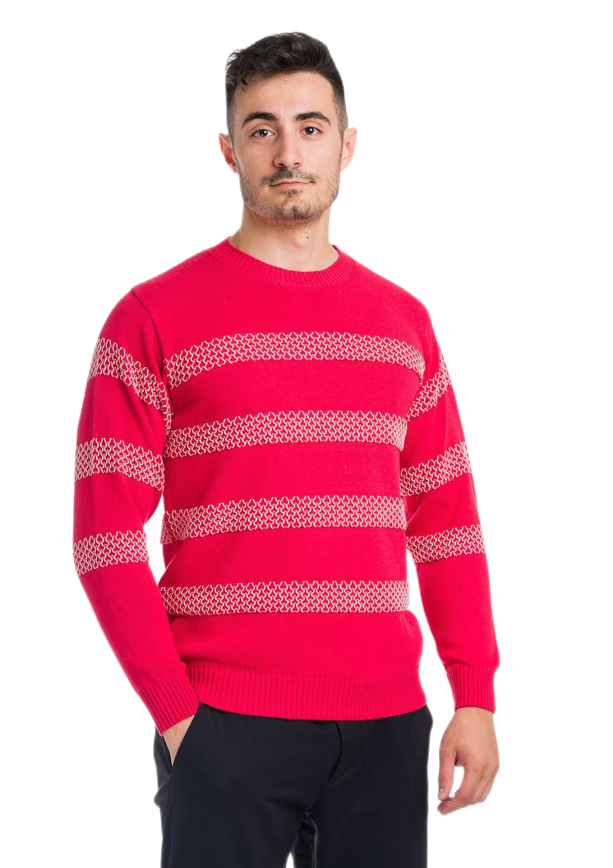 Awaii: camiseta de hombre de cuello redondo en algodón con motivos de panal